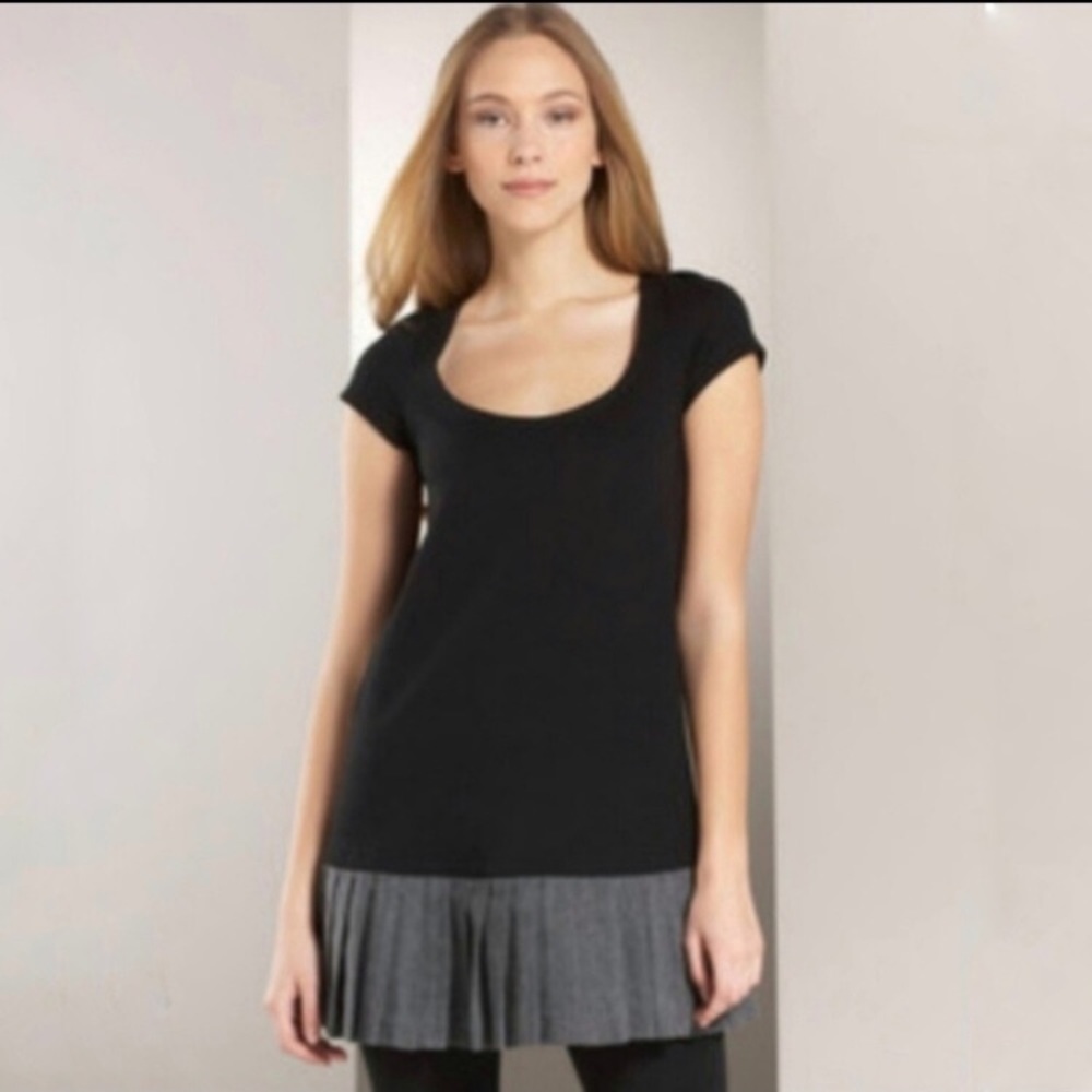 Theory Brand - Drop Waist Pleated Dress -L